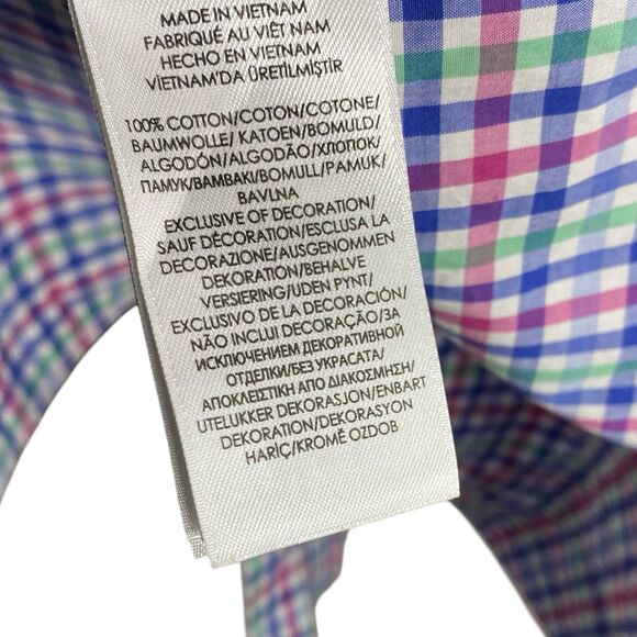 Polo Ralph Lauren Shirt Mens Large Colorful Button Down Plaid Long Sleeve Preppy - Picture 12 of 13